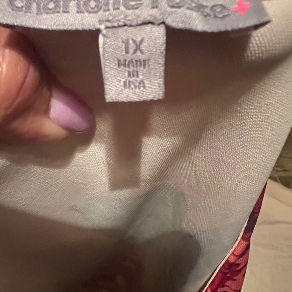 Charlotte Russe 1X Plus size one shoulder floral ruffle dress. - Picture 4 of 4